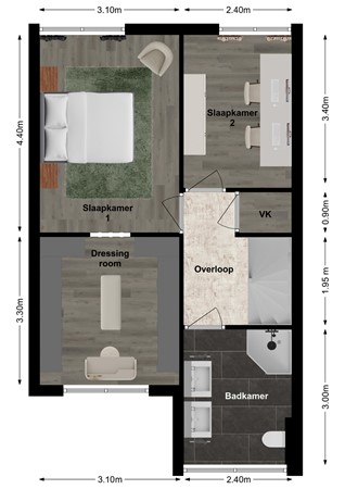 Van Hogendorpstraat 11, 4286 BJ Almkerk - Plattegrond Van Hogendorpstraat 11 Almkerk Verdieping.jpg