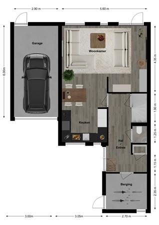 Van Hogendorpstraat 11, 4286 BJ Almkerk - Plattegrond Van Hogendorpstraat 11 Almkerk Begane grond.jpg