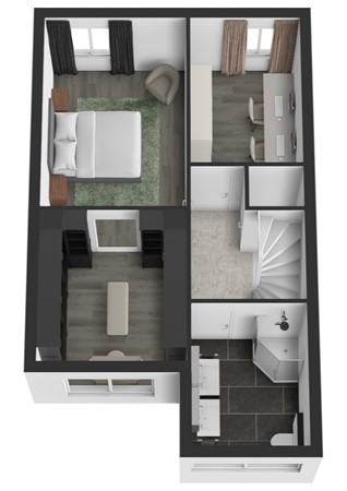 Van Hogendorpstraat 11, 4286 BJ Almkerk - Plattegrond 3D Van Hogendorpstraat 11 Almkerk Verdieping.jpg
