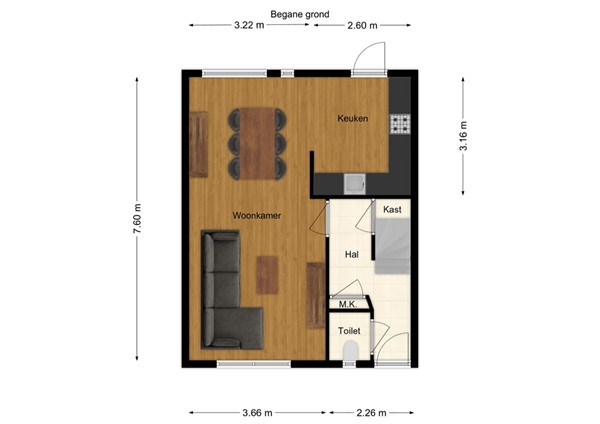 Beatrixstraat 4, 5161 HP Sprang-Capelle - 1 - Plattegrond BG.jpg