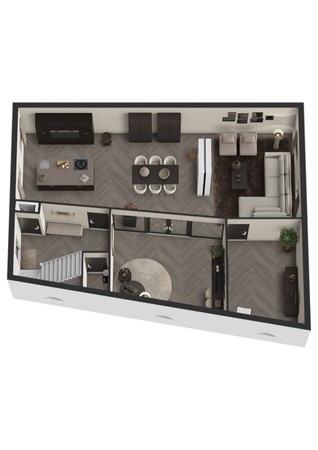 Beatrixstraat 30, 4281 LR Andel - Plattegrond 3D Beatrixstraat 30 Andel Begane grond.jpg