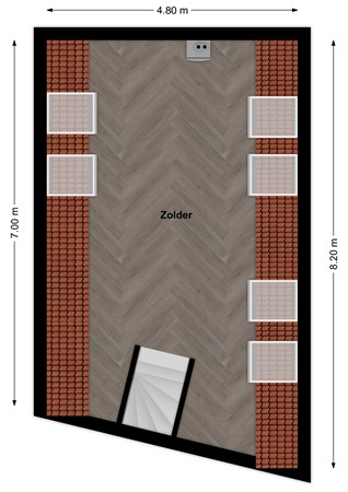 Beatrixstraat 30, 4281 LR Andel - Plattegrond Beatrixstraat 30 Andel Zolder.jpg