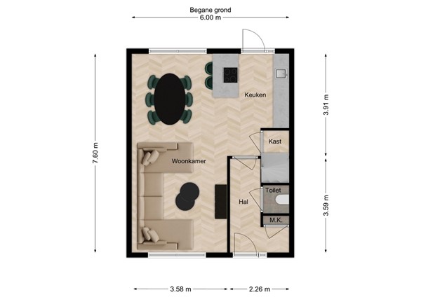Gerard Davidstraat 23, 5171 AL Kaatsheuvel - 1 - Plattegrond BG.jpg