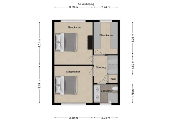 Gerard Davidstraat 23, 5171 AL Kaatsheuvel - 2 - Plattegrond EV.jpg