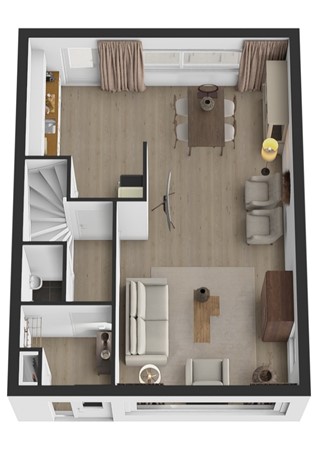Lavendelhof 87, 4907 AS Oosterhout - Plattegrond 3D Lavendelhof 87 Oosterhout Begane grond.jpg
