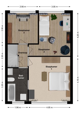 Lavendelhof 87, 4907 AS Oosterhout - Plattegrond Lavendelhof 87 Oosterhout Verdieping.jpg