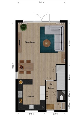 Vierspan 1, 4286 GN Almkerk - Plattegrond Vierspan 1 Almkerk Begane grond.jpg