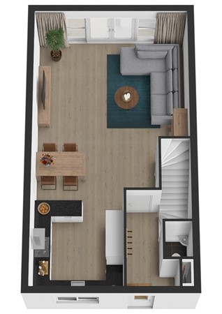 Vierspan 1, 4286 GN Almkerk - Plattegrond 3D Vierspan 1 Almkerk Begane grond.jpg