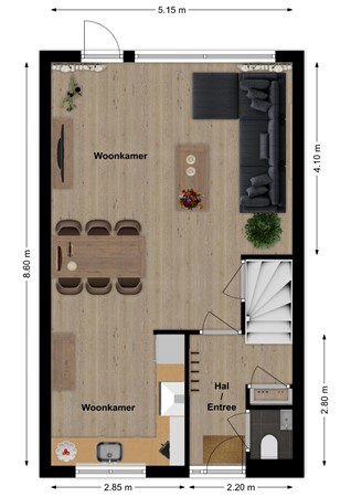 Abr.Kuyperstraat 14, 4281 ME Andel - Plattegrond Abraham Kuyperstraat 14 Andel Begane grond.jpg