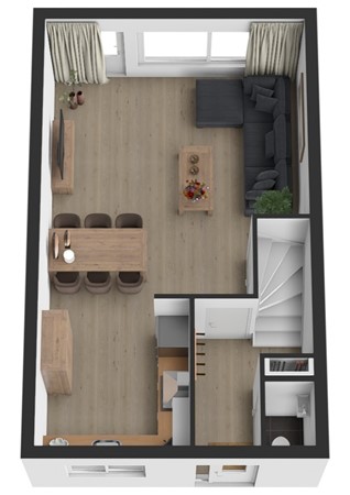 Abr.Kuyperstraat 14, 4281 ME Andel - Plattegrond 3D Abraham Kuyperstraat 14 Andel Begane grond.jpg