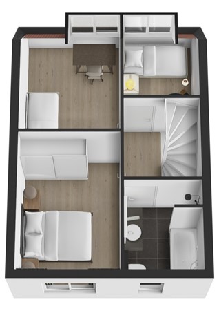 Abr.Kuyperstraat 14, 4281 ME Andel - Plattegrond 3D Abraham Kuyperstraat 14 Andel Verdieping.jpg