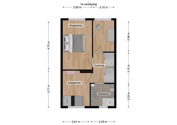 Kees En Henny De Ruijterstraat 3, 5146 ER Waalwijk - 3 - Plattegrond EV.jpg