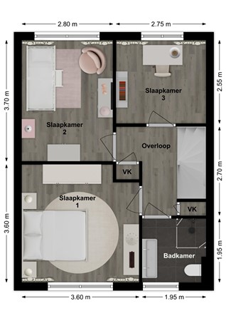 Postelstraat 34, 4251 HD Werkendam - Plattegrond Postelstraat 34 Werkendam Verdieping.jpg