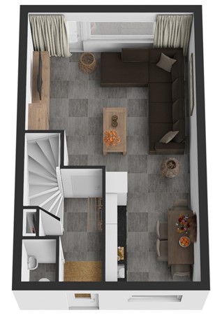 Vlasakker 5, 4261 LG Wijk en Aalburg - Plattegrond 3D Vlasakker 5 Wijk en Aalburg Begane grond.jpg