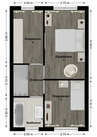 Vlasakker 5, 4261 LG Wijk en Aalburg - Plattegrond Vlasakker 5 Wijk en Aalburg Verdieping.jpg