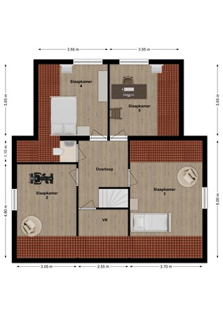 Kerkstraat 3, 4281 LL Andel - Plattegrond Kerkstraat 3 Andel Verdieping.jpg