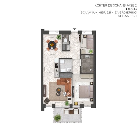 Spits Bouwnummer 329, 4251 RA Werkendam - Plattegrond Type B l 321.jpg