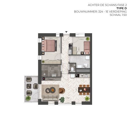 Spits Bouwnummer 325, 4251 RA Werkendam - Plattegrond Type D l 324.jpg