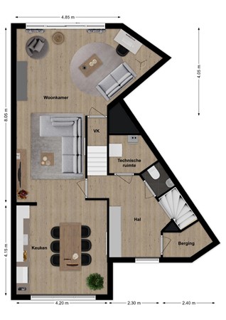 Reegreppel 82, 4251 DW Werkendam - Plattegrond Reegreppel 82 Werkendam Begane grond.jpg