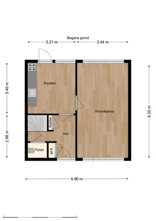 Jan Jannenstraat 22, 5161 TG Sprang-Capelle - Plattegrond begane grond.jpg