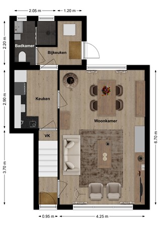 Kerkweg 27, 4255 GA Nieuwendijk - Plattegrond Kerkweg 27 Nieuwendijk NB Begane grond.jpg