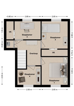 Kerkweg 27, 4255 GA Nieuwendijk - Plattegrond Kerkweg 27 Nieuwendijk NB Verdieping.jpg