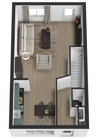 Kastanjelaan 19, 4285 DA Woudrichem - Plattegrond 3D Kastanjelaan 19 Woudrichem Begane grond.jpg