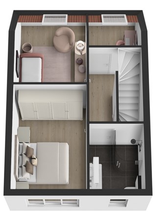 Kastanjelaan 19, 4285 DA Woudrichem - Plattegrond 3D Kastanjelaan 19 Woudrichem Begane Verdieping.jpg
