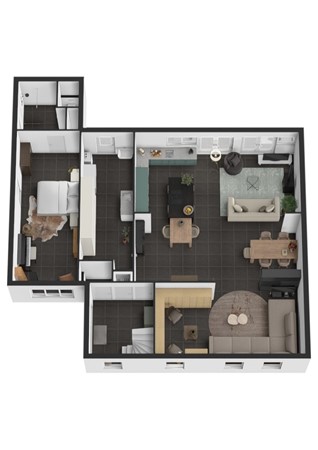 Oude Zeedijk 7, 4271 BD Dussen - Plattegrond 3D Oude Zeedijk 7 Dussen Begane grond.jpg