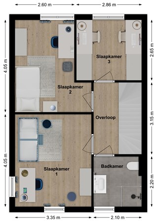 Waaiersluis 21, 4254 VD Sleeuwijk - Plattegrond Waaiersluis 21 Sleeuwijk Verdieping.jpg