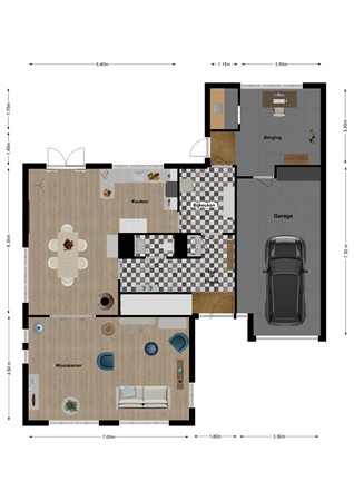 Alb.Schweitzerlaan 9, 4281 LT Andel - Plattegrond Albert Schweitzerlaan 9 Andel Begane grond.jpg