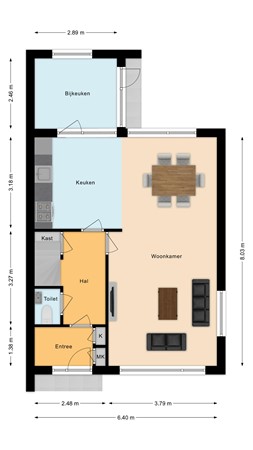 De Vlijt 23, 4261 XA Wijk en Aalburg - Plattegrond De Vlijt 23 Wijk en Aalburg Begane grond.jpg