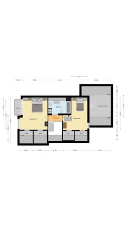 Wethouder Kentiestraat 1A, 4285 CK Woudrichem - Plattegrond Wethouder Kentiestraat 1a Woudrichem Verdieping.jpg