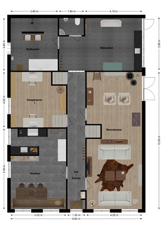 Burgemeester van der Schansstraat 9, 4281 LG Andel - Plattegrond Burgemeester van der Schansstraat 9 Andel Begane grond.jpg