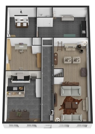 Burgemeester van der Schansstraat 9, 4281 LG Andel - Plattegrond 3D Burgemeester van der Schansstraat 9 Andel Begane grond.jpg