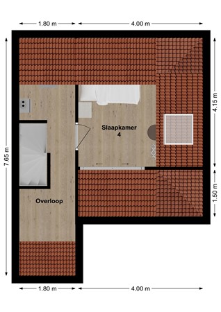 Vissersdijk 1F, 4285 AM Woudrichem - Plattegrond Vissersdijk 1F Woudrichem Zolder.jpg