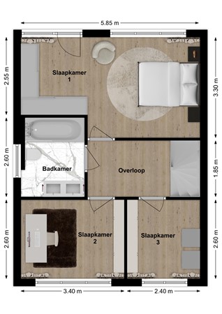 Olmenhof 13, 4254 BM Sleeuwijk - Plattegrond Olmenhof 13 Sleeuwijk Verdieping.jpg