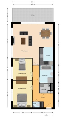 Jasmijnstraat 44, 4261 CS Wijk en Aalburg - Plattegrond Jasmijnstraat 44 Wijk en Aalburg.jpg