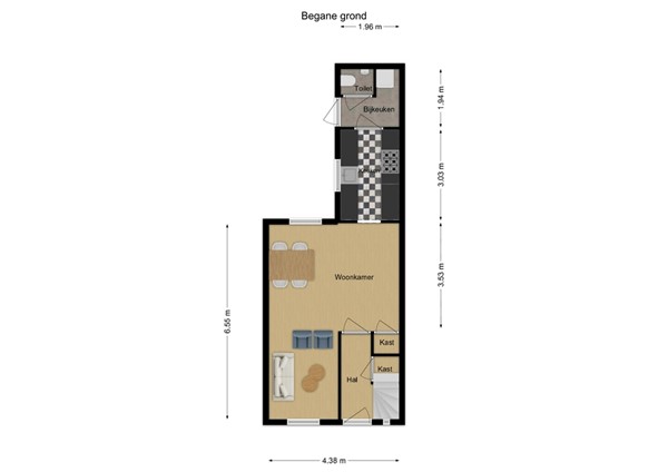 Da Costastraat 30, 5025 TE Tilburg - 1 - Plattegrond BG.jpg