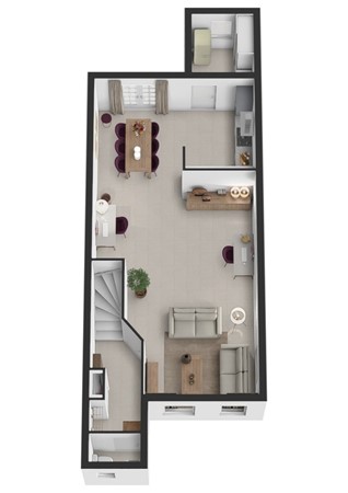 Hoefblad 56, 5684 JP Best - Plattegrond 3D Hoefblad 56 Best Begane grond.jpg