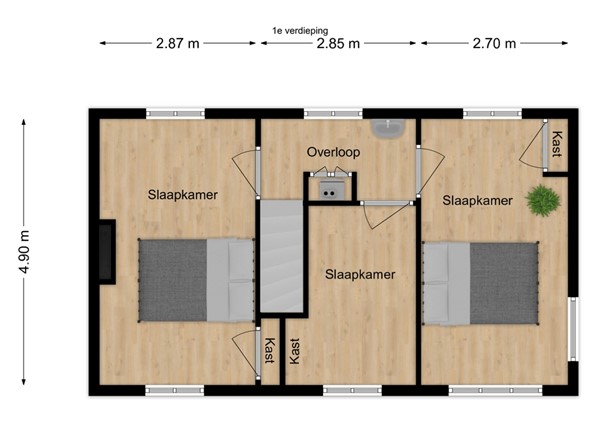 Paul Krügerstraat 21, 5144 RK Waalwijk - 2 - Plattegrond EV.jpg