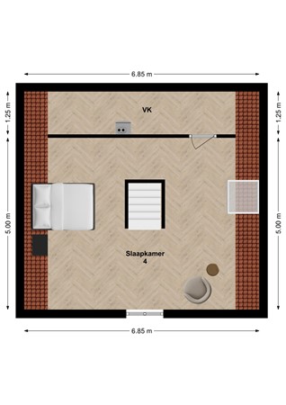 Brugdam 13a, 4286 AX Almkerk - Plattegrond Brugdam 13a Almkerk Zolder.jpg
