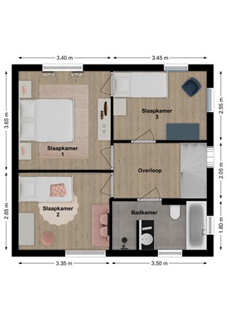 Dorpsstraat 69, 4284 EG Rijswijk Nb - Plattegrond Dorpsstraat 69 Rijswijk NB Verdieping.jpg