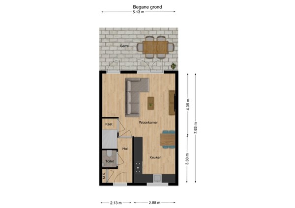 Mgr. Bekkersstraat 50, 5146 DV Waalwijk - 23 - Plattegrond BG.jpg