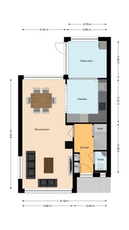 Jagerspad 29, 4284 EC Rijswijk (Nb) - Plattegrond Jagerspad 29 Rijswijk NB Begane grond.jpg