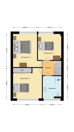 Jagerspad 29, 4284 EC Rijswijk (Nb) - Plattegrond Jagerspad 29 Rijswijk NB Verdieping.jpg