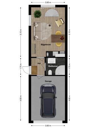 Burgemeester van der Schansstraat 16, 4281 LJ Andel - Plattegrond Burgemeester van der Schansstraat 16 Andel Bijgebouw.jpg