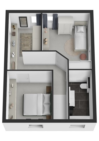Burgemeester van der Schansstraat 16, 4281 LJ Andel - Plattegrond 3D Burgemeester van der Schansstraat 16 Andel Verdieping.jpg