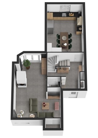 Hoge Maasdijk 27, 4281 NE Andel - Plattegrond 3D Hoge Maasdijk 27 Andel Begane grond.jpg