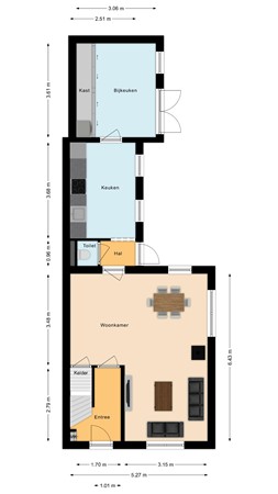 Zuideveldlaan 31, 4271 XC Dussen - Plattegrond Groot-Zuidveld 15 Dussen Begane grond.jpg